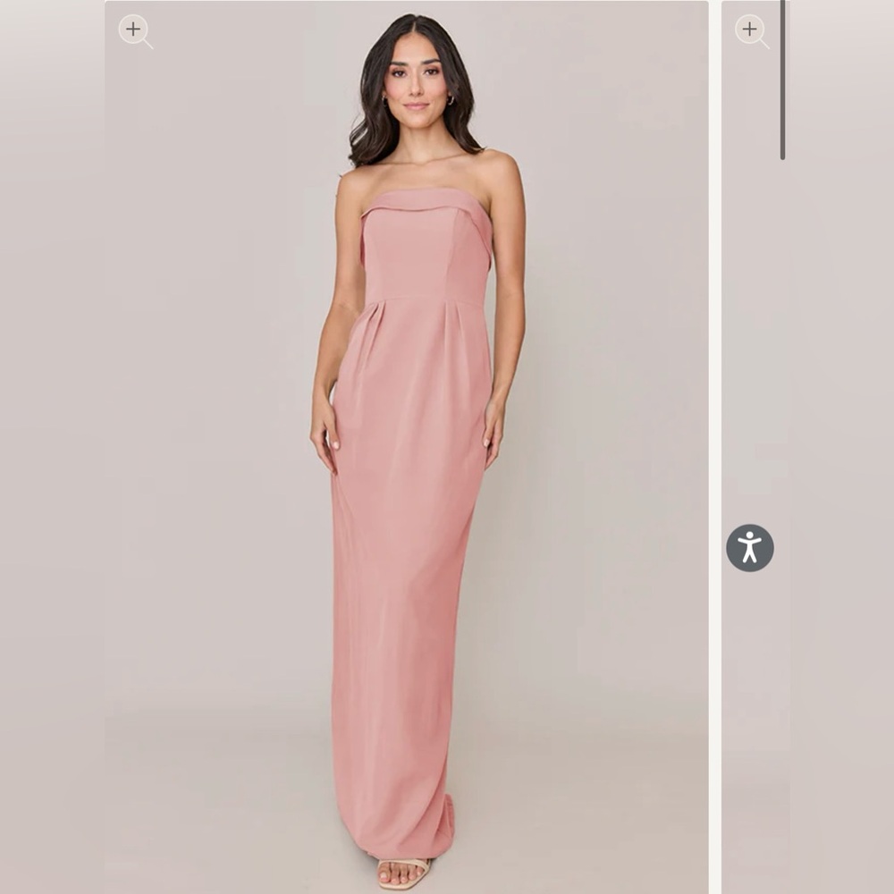 Revelry Pink Strapless Sheath Gown for Weddings